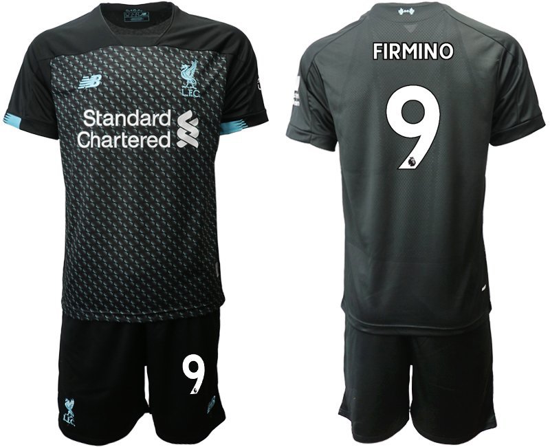 Liverpool Roberto Firmino Third Black Jersey Shorts Sets
