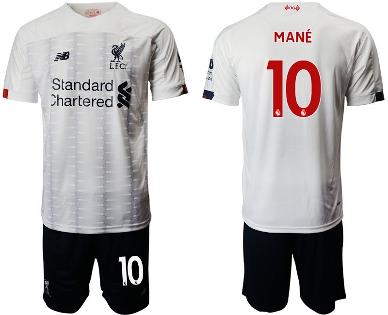 Liverpool Sadio Mane Away White Jersey Shorts Sets