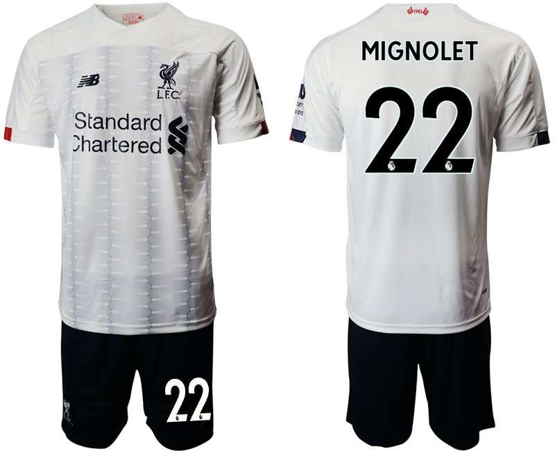 Liverpool Simon Mignolet Away White Jersey Shorts Sets