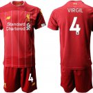 Liverpool Virgil van Dijk Red Home Soccer Jersey Shorts Sets