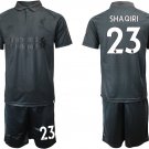 Liverpool Xherdan Shaqiri Black Soccer Jersey Shorts Sets