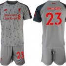 Liverpool Xherdan Shaqiri Grey Third Soccer Jersey Shorts Sets