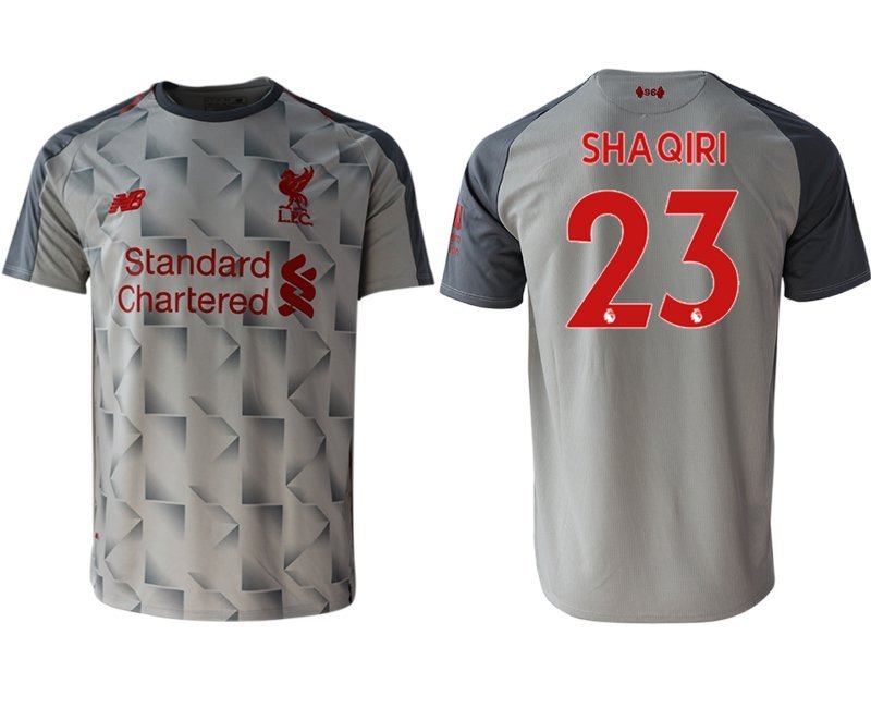 Liverpool Xherdan Shaqiri Grey Third Soccer Jersey