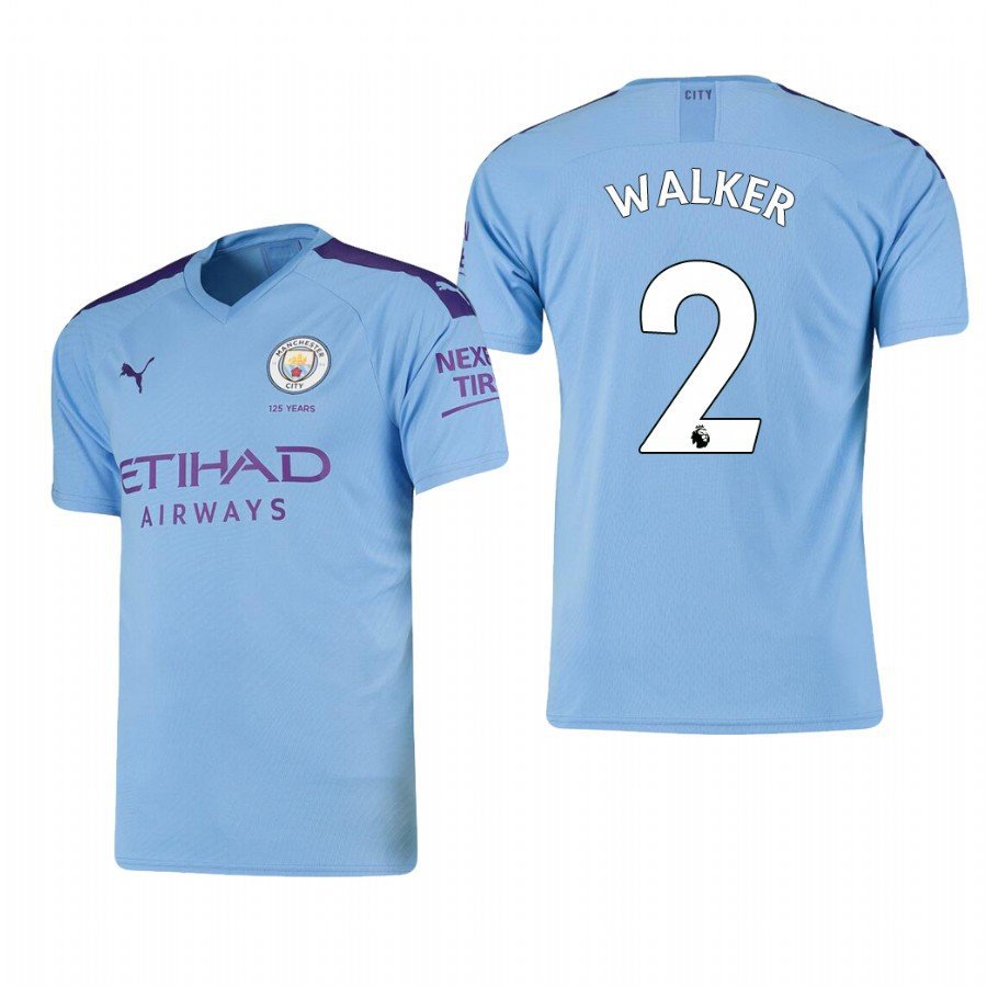 Manchester City #2 Kyle Walker Home Blue Jersey