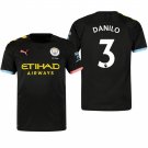 Manchester City #3 Danilo Away Black Jersey
