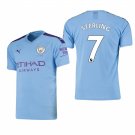 Manchester City #7 Raheem Sterling Home Blue Jersey