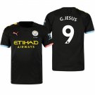 Manchester City #9 Gabriel Jesus Away Black Jersey