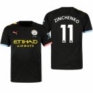 Manchester City #11 Oleksandr Zinchenko Away Black Jersey
