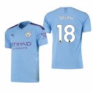 Manchester City #18 Fabian Delph Home Blue Jersey
