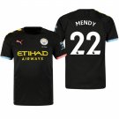 Manchester City #22 Benjamin Mendy Away Black Jersey