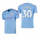 Manchester City #30 Nicolas Otamendi Home Blue Jersey