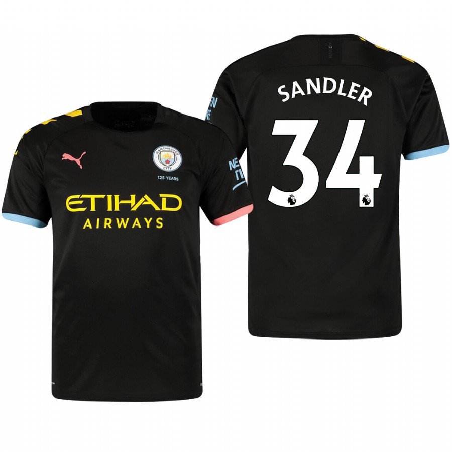 Manchester City #34 Philippe Sandler Away Black Jersey