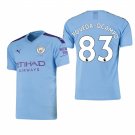 Manchester City #83 Ian Carlo Poveda Home Blue Jersey