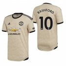 Manchester United #10 Marcus Rashford Away Tan Jersey