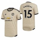Manchester United #15 Andreas Pereira Away Tan Jersey