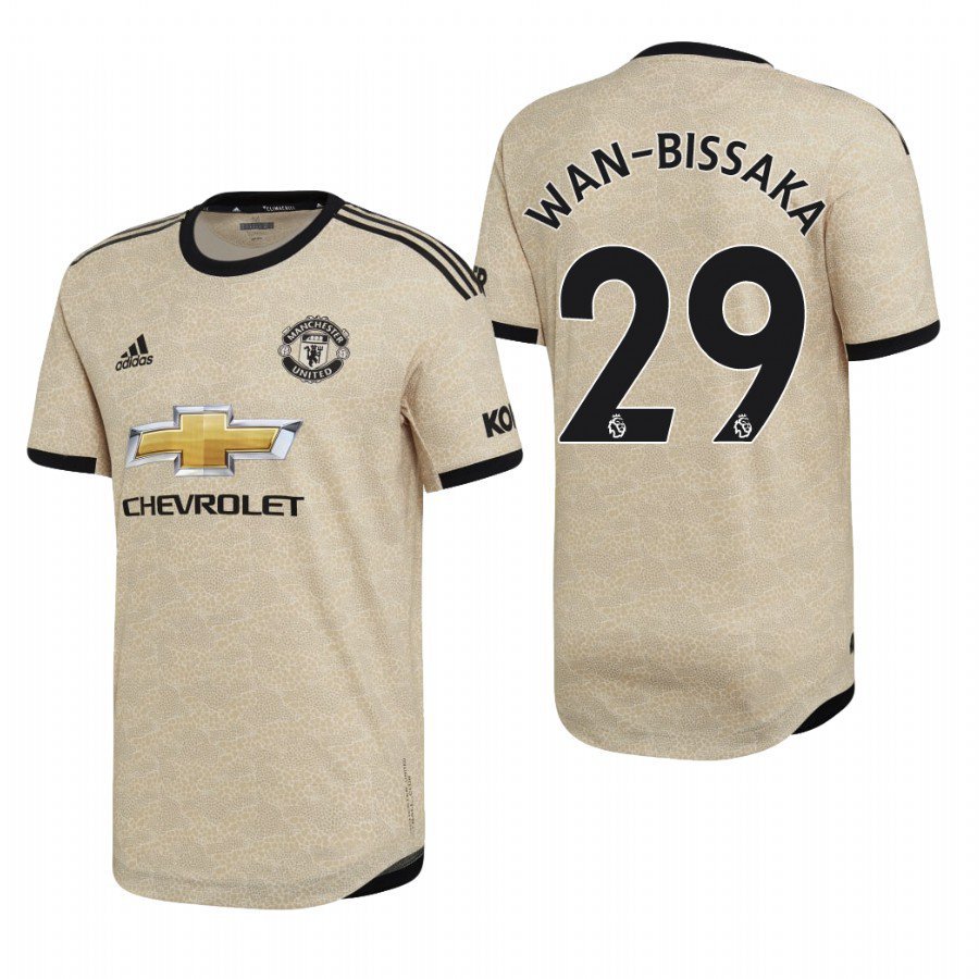 Manchester United Aaron Wan-Bissaka Away Tan Jersey