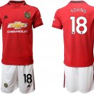 Manchester United Ashley Young Home Red Jersey Shorts Sets