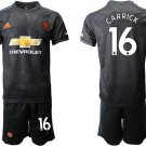 Manchester United Michael Carrick Third Black Jersey Shorts Sets