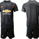 Manchester United Third Black Team Jersey Shorts Sets