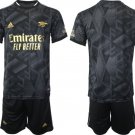 Men's Arsenal F.C Blank 2023 Black Away Soccer Jersey Suit
