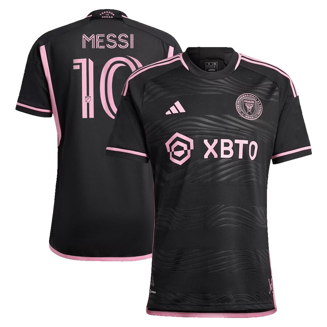 Men's Inter Miami CF #10  Leo Messi 2023 La Noche Black Soccer Jersey