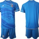 Men's Italy Custom 202324 Blue Home Soccer Jersey Suit