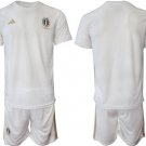 Men's Italy Custom 202324 White Away Soccer Jersey Suit