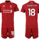 Men's Liverpool Alberto Moreno Red Home Soccer Jersey Shorts Sets