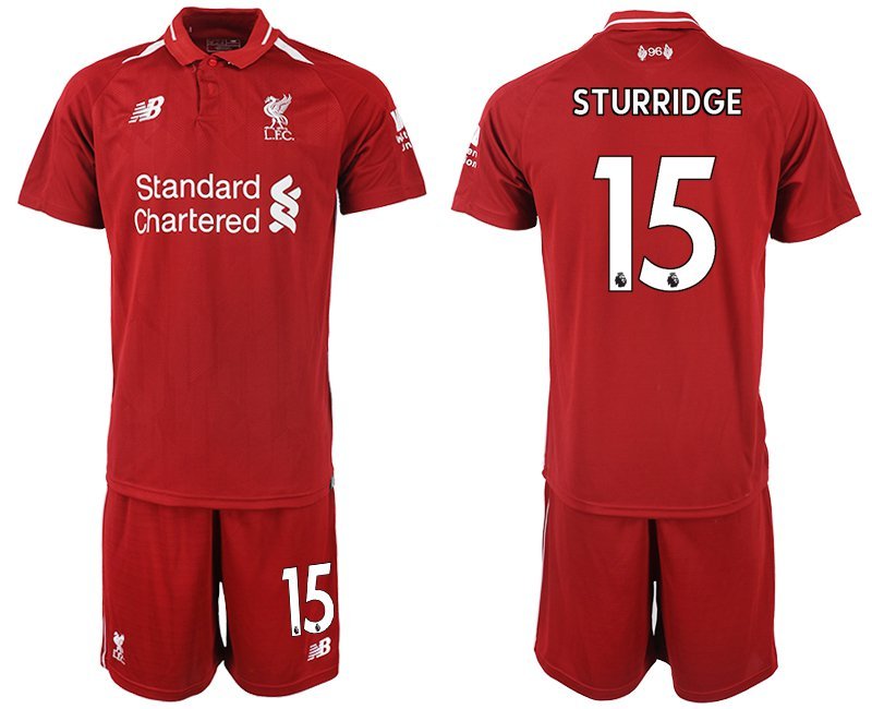 Men's Liverpool Daniel Sturridge Red Home Soccer Jersey Shorts Sets