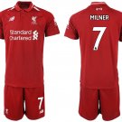 Men's Liverpool James Milner Red Home Soccer Jersey Shorts Sets