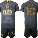 Men's Los Angeles Football Club #10 Vela Black Soccer Jersey Suit