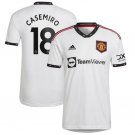 Men's Manchester United 202223 White with Casemiro 18 Away Soccer Jersey