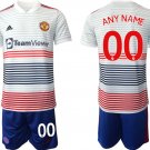 Men's Manchester United Custom Name And Number 2223 White Away Soccer Jersey Suit