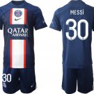 Men's Paris Saint-Germain #30 Lionel Messi 2023 Navy Home Soccer Jersey Suit