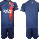 Men's Paris Saint-Germain Custom 202324 Navy Home Soccer Jersey Suit