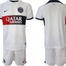Men's Paris Saint-Germain Custom 202324 White Away Soccer Jersey Suit