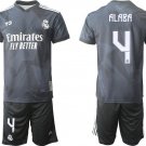 Men's Real Madrid #4 David Alaba 2223 Black Soccer Jersey Suit