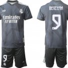 Men's Real Madrid #9 Karim Benzema 2223 Black Soccer Jersey Suit