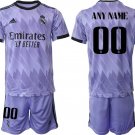 Men's Real Madrid Custom 2223 Purple Away Soccer Jersey Suit