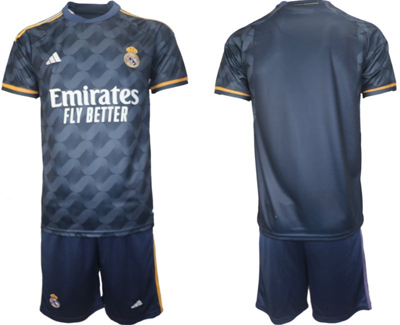 Men's Real Madrid Custom 2324 Navy Away Soccer Jersey Suit