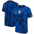 Men's United States Blank Bright BlueWhite 202223 Away Soccer Jersey