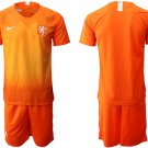Netherlands Dutch Orange Home Team Jersey Shorts Soccer Sets
