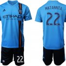 New York City FC Home Ronald Matarrita Jersey Shorts Soccer Sets
