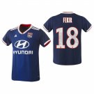 Olympique Lyonnais #18 Nabil Fekir Away Blue Jersey