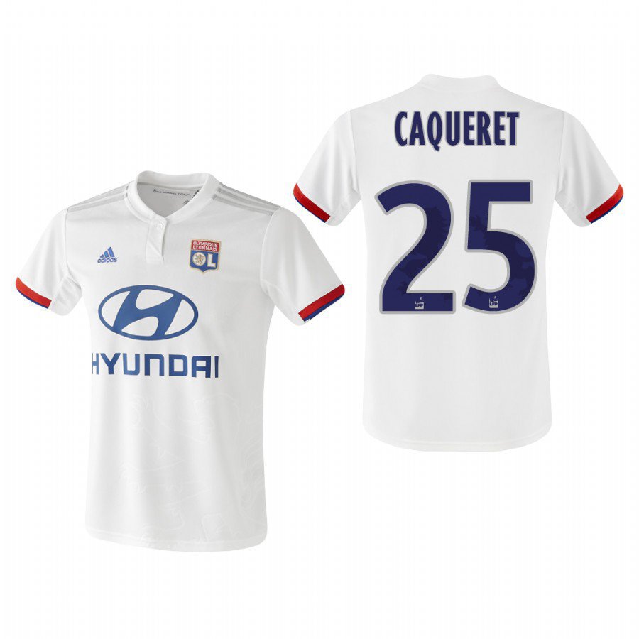 Olympique Lyonnais Maxence Caqueret Home White Jersey