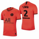 Paris Saint Germain #2 Thiago Silva Away Red Jersey