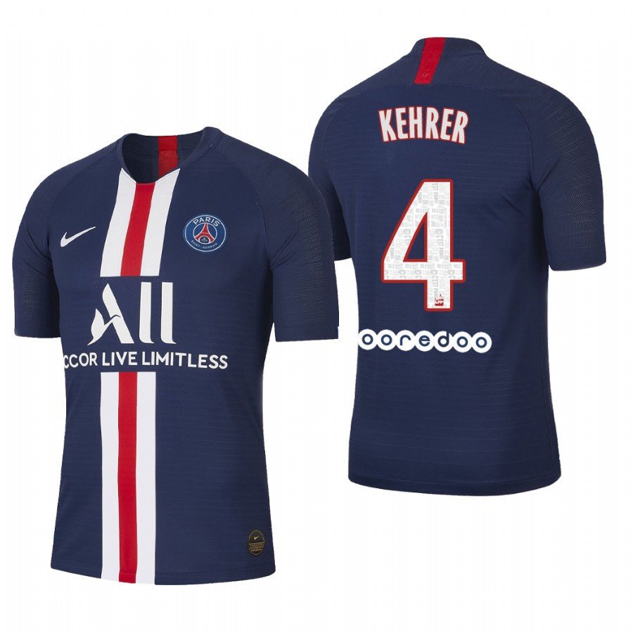 Paris Saint Germain #4 Thilo Kehrer Home Navy Jersey