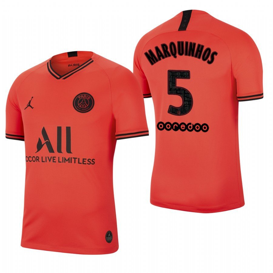 Paris Saint Germain #5 Marquinhos Away Red Jersey