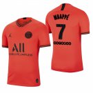 Paris Saint Germain #7 Kylian Mbappe Away Red Jersey