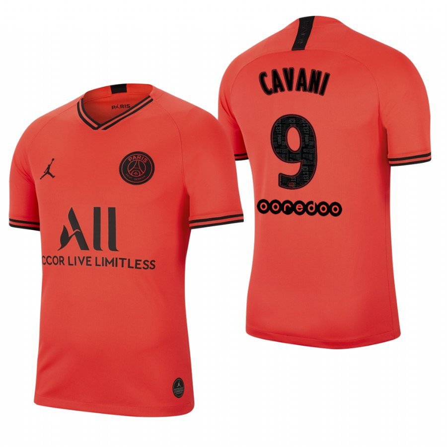 Paris Saint Germain #9 Edinson Cavani Away Red Jersey